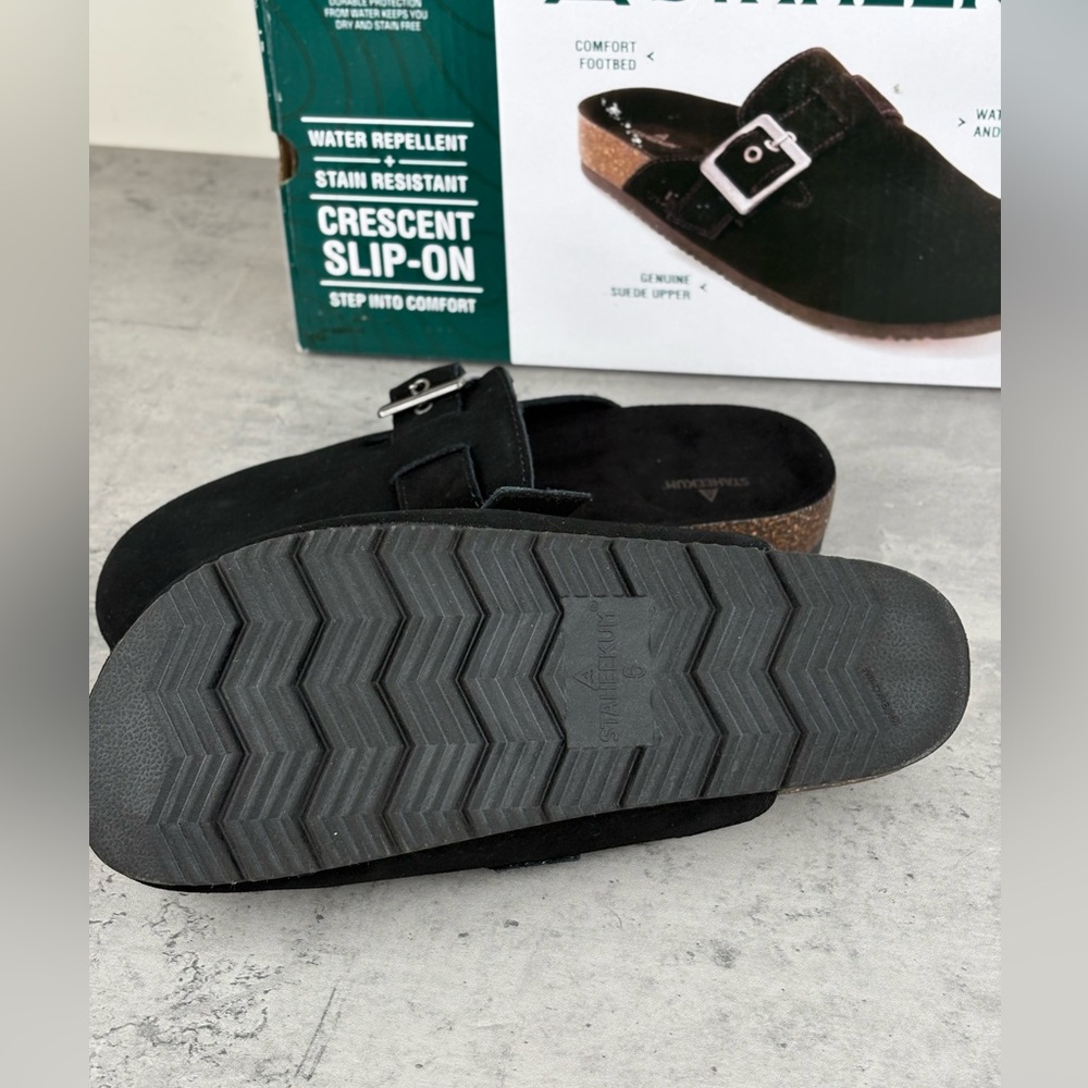 Staheekum Crescent Women's Suede Slip-On Clogs Water Repellent Sandal Worn Once - Picture 4 of 6
